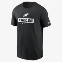 Philadelphia Eagles Sideline Team Issue чоловічі Nike Dri-FIT NFL футболка колір чорний