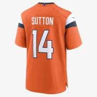 Courtland Sutton Denver Broncos мужские Nike NFL Game Football Jersey Orange