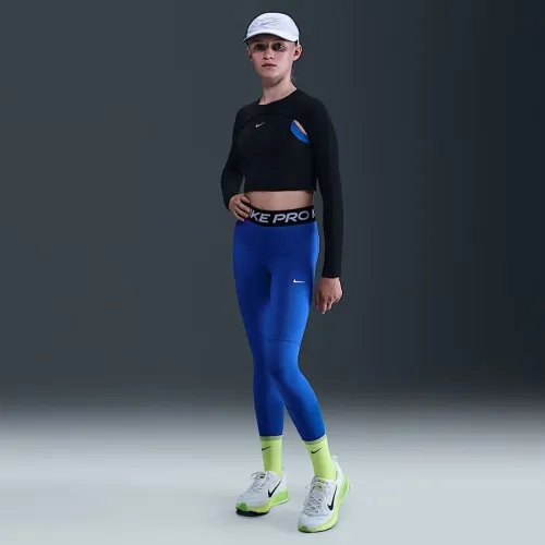 Nike Pro Dri-FIT Big дитячі (Girls') лосіни блакитний