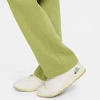 Nike Sportswear Club Fleece Big детские (Girls') Wide-Leg Pants цвет зеленый