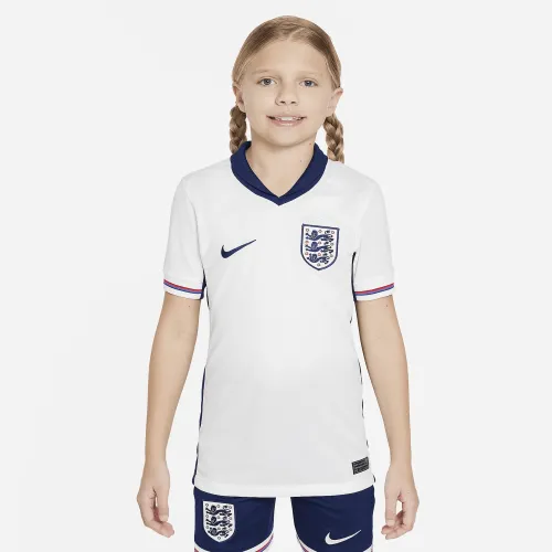England (мужские Team) 2024/25 Stadium Home Big детские Nike Dri-FIT Soccer Replica Jersey цвет белый