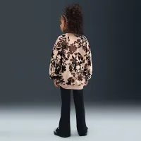 Nike Little детские Floral Camo Crew and лосины набор цвет черный