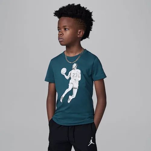 Nike Air Jordan Little детские Dots Graphic футболка цвет зеленый