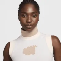 Nike Naomi Osaka жіноча Mock-Neck Cropped Tank Top колір сірий
