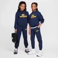 Nike Sportswear Club Fleece Big детские Толстовка с капюшоном синий