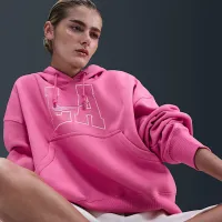 Nike Sportswear Phoenix Fleece женская Over-оверсайз Толстовка с капюшоном Pink