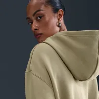 Nike Sportswear Phoenix Fleece женская оверсайз Pullover Толстовка с капюшоном цвет коричневый