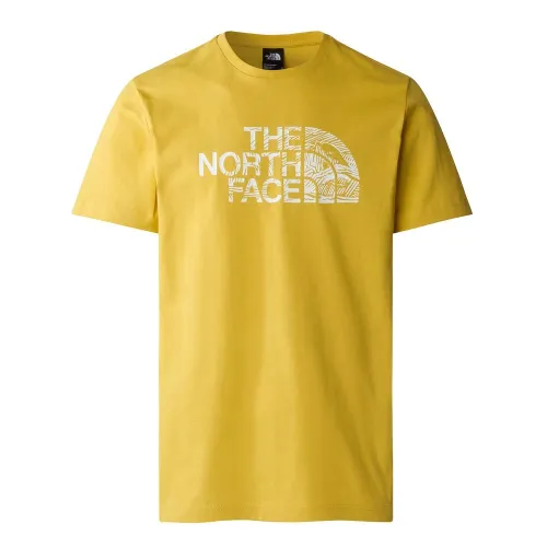Футболка The North Face Woodcut Dome 0A87NXQOA1 - желтая