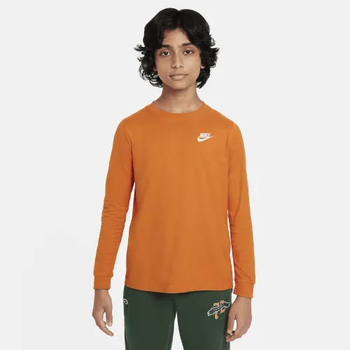 Nike Sportswear Big дитячі (для хлопчиків) Long-Sleeve футболка Orange