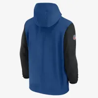 Indianapolis Colts Sideline Pre-Game Player мужские Nike NFL 1/2-Zip Hooded Куртка синий