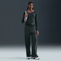 Nike Sportswear Chill Knit жіноча Long-Sleeve Top колір зелений