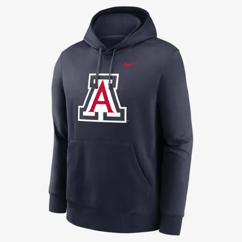Arizona Wildcats Primetime Everцвет зеленый Club Primary Logo мужские Nike College Pullover Толстовка с капюшоном синий