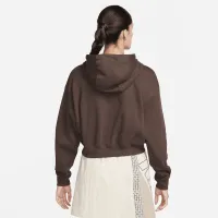 Nike Sportswear Club Fleece женская оверсайз Cropped Толстовка с капюшоном цвет коричневый