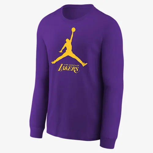 Nike Los Angeles Lakers Essential Big дитячі Jordan NBA Long-Sleeve футболка колір чорний