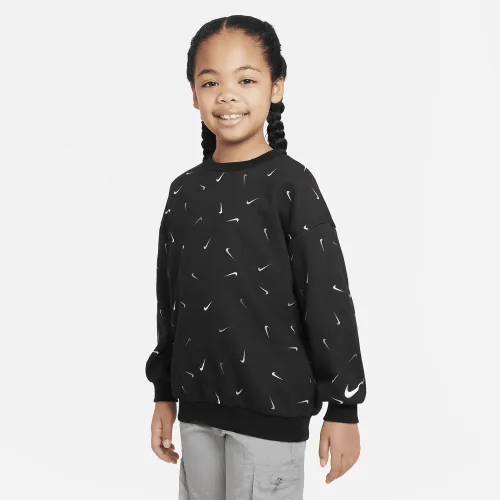 Nike Snack Pack Icon Crew Little дитячі Top колір чорний