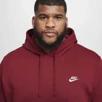 Nike Sportswear Club Fleece Pullover Толстовка з капюшоном колір червоний