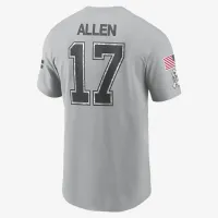 Josh Allen Buffalo Bills Salute to Service мужские Nike NFL футболка цвет серый