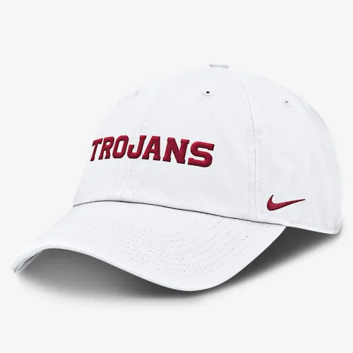 USC Trojans Core Club Mascot Wordmark мужские Nike College Adjustable Hat цвет белый