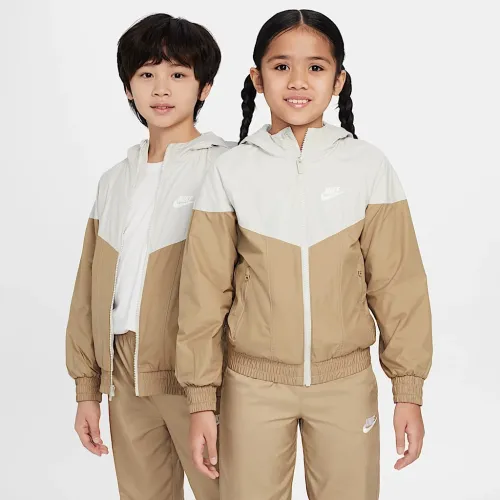 Nike Sportswear Club Big дитячі Woven Joggers колір коричневий