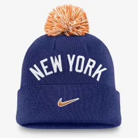 New York Yankees Peak чоловічі Nike MLB Cuffed Pom Beanie блакитний
