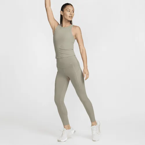 Nike Universa жіноча Medium-Support З високою талією 7/8 лосіни з кишенямиколір зелений