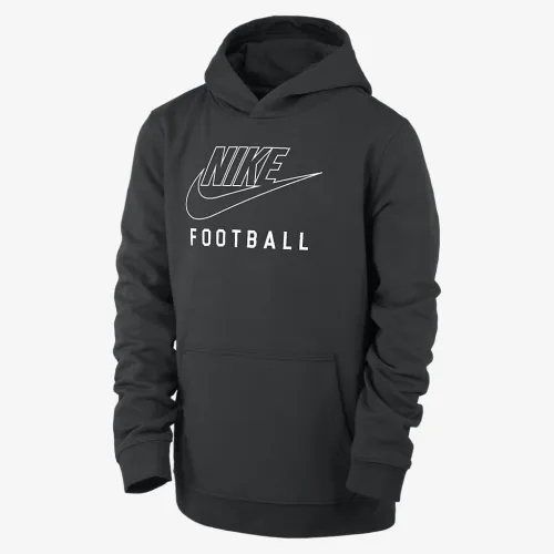 Nike Swoosh Club Fleece Big дитячі Football Pullover Толстовка з капюшоном колір чорний
