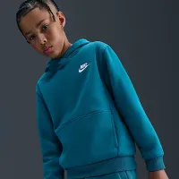 Nike Sportswear Club Fleece Big детские Pullover Толстовка с капюшоном синий