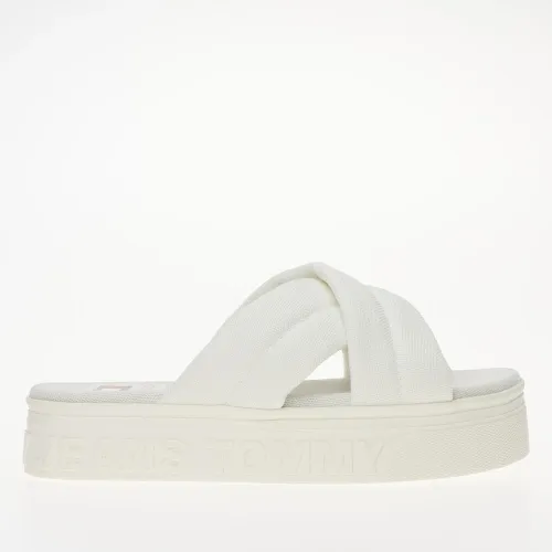 Шльопанці Tommy Jeans Lettering Flatform EN0EN02465-YBL - Білі