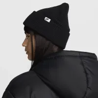 Nike Peak Waffle Knit Beanie колір чорний