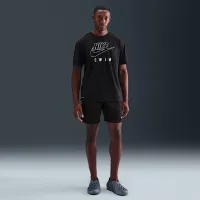 Nike Swim Swoosh Hydroguard мужские Short-Sleeve Top цвет черный