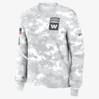 Washington Commanders Salute to Service Edge Lockup жіноча Nike Dri-FIT NFL Long-Sleeve футболка колір білий