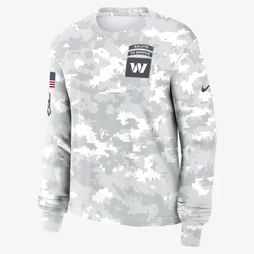 Washington Commanders Salute to Service Edge Lockup жіноча Nike Dri-FIT NFL Long-Sleeve футболка колір білий