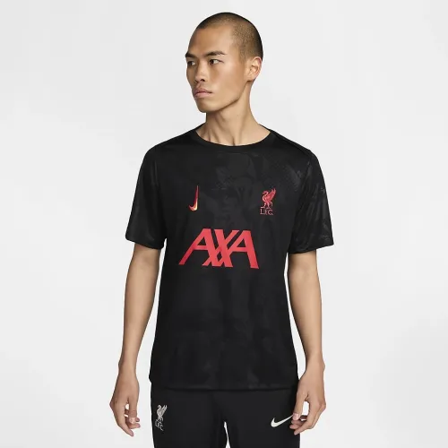 Liverpool FC Academy Pro Third мужские Nike Dri-FIT Soccer Pre-Match Top цвет черный