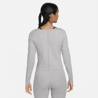 Nike Air жіноча Long-Sleeve Top колір сірий