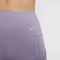 Nike Go женская Firm-Support С высокой Талией Full-Length лосины с карманамицвет фиолетовый