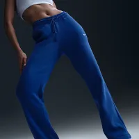 Nike Sportswear Phoenix Fleece женская Mid-Rise Open-Hem Pants синий