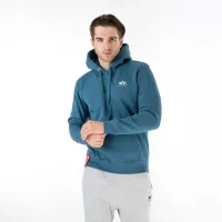Кофта/футболка Alpha Industries Basic Hoody Small Logo 196318678 - Голубая