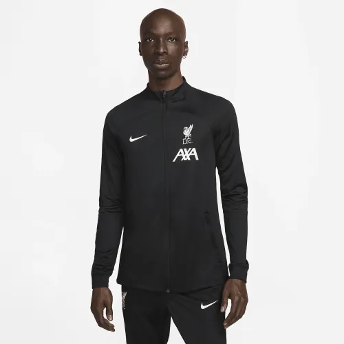 Liverpool FC Strike чоловічі Nike Dri-FIT Knit Soccer Track Куртка колір чорний