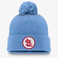 St. Louis Cardinals Cooperstown Peak мужские Nike MLB Cuffed Pom Beanie синий