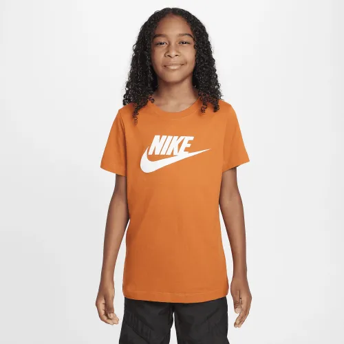 Nike Sportswear Big детские хлопковыефутболка Orange