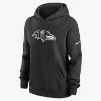 Baltimore Ravens Club женская Nike NFL Pullover Толстовка с капюшоном цвет черный