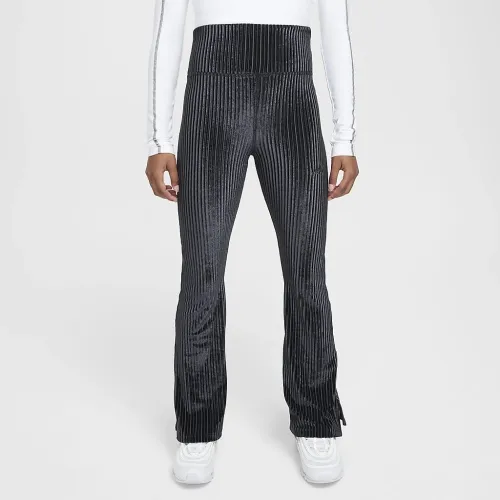 Nike Sportswear Big дитячі (Girls') З високою талією Flaколір червоний Ribbed лосіни колір чорний