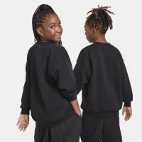 Nike Sportswear Club Fleece Big детские (Girls') Crew-Neck свитшот цвет черный