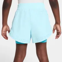 Nike Dri-FIT Sunny Swoosh Little дитячі 2-Fer шорти блакитний