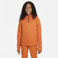 Nike Dri-FIT Multi Tech Big детские (для мальчиков) 1/2-Zip тренировочные Top Orange