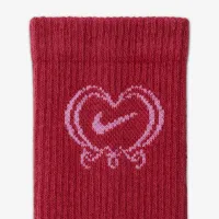 Nike Everyday Plus Cushioned Crew шкарпетки (1 пара) колір червоний