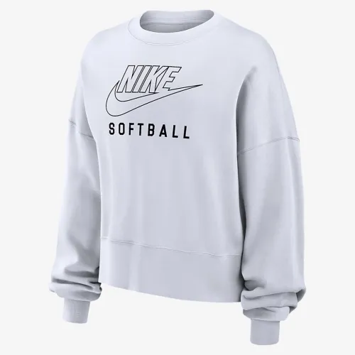 Nike Phoenix Fleece жіноча Softball Crew-Neck світшот колір білий