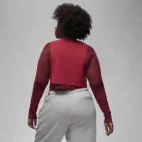 Nike Jordan x Teyana Taylor женская Long-Sleeve Mesh Top цвет красный