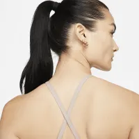 Nike Indy Seamless Ribbed женская Light-Support Non-Padded Sports Bra цвет коричневый