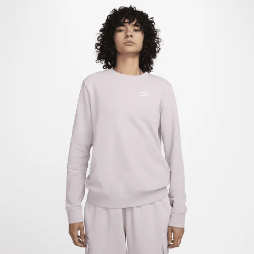 Nike Sportswear Club Fleece жіноча Crew-Neck світшот колір фіолетовий